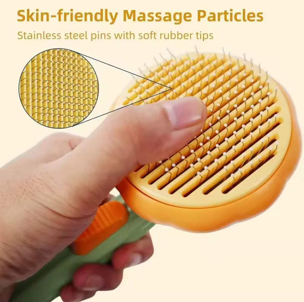 Brosse de Toilettage Auto-nettoyante – Pour Chat, Chiot, Lapin et Petits Animaux