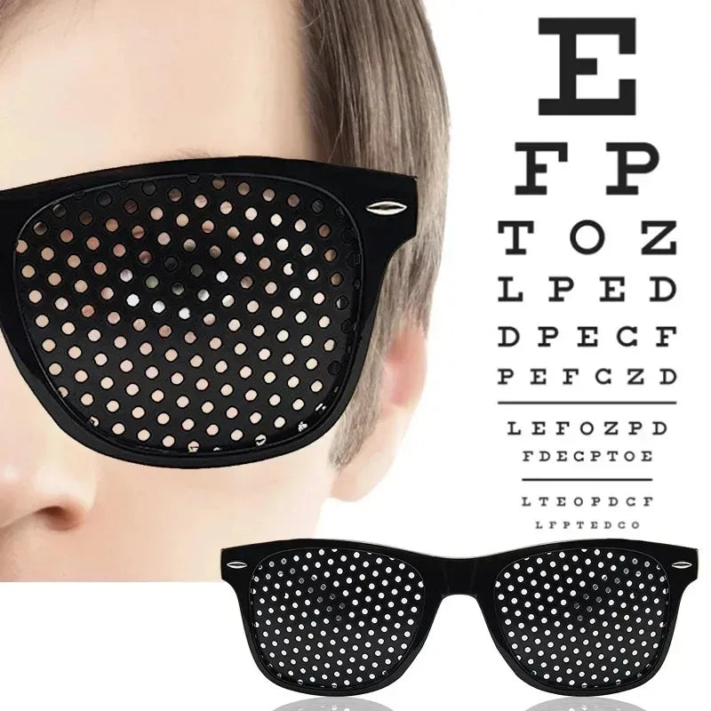 Lunettes Anti-myopie astigmatisme, Correction de la Vision, lunettes à trous d'épingle avec trous pour hommes et femmes, amélioration de la vue